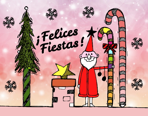 Postal Felices Fiestas