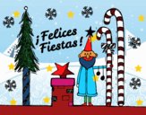 Postal Felices Fiestas