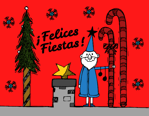 Postal Felices Fiestas