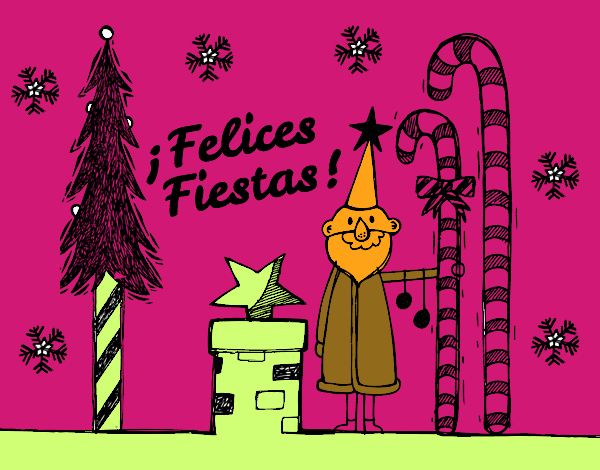 Postal Felices Fiestas