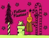 Postal Felices Fiestas