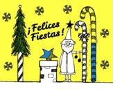 Postal Felices Fiestas