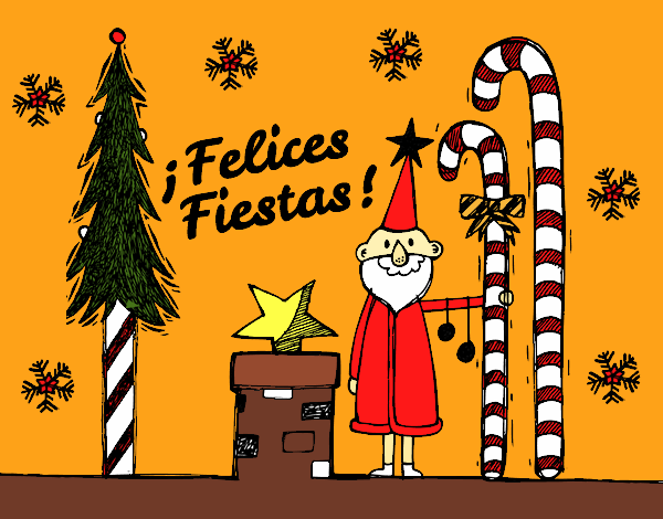 Postal Felices Fiestas