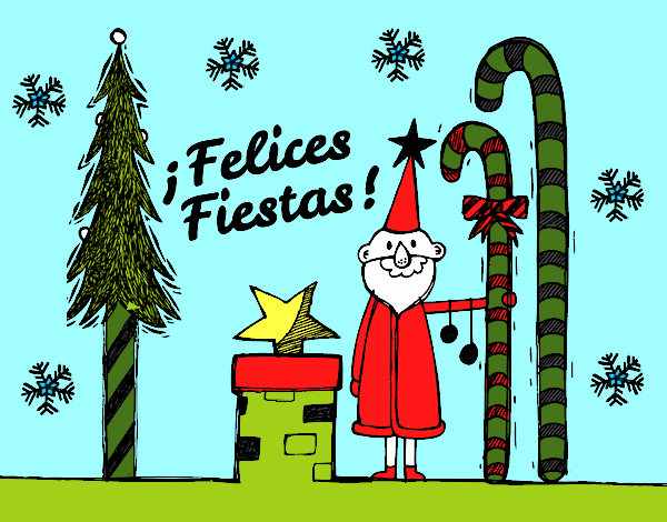 Postal Felices Fiestas