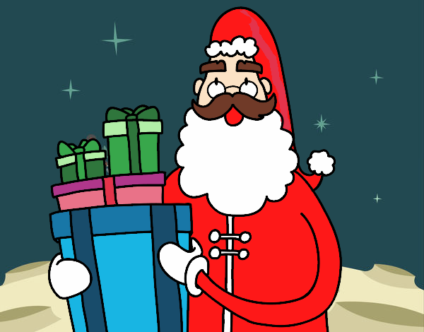 Santa Claus con regalos