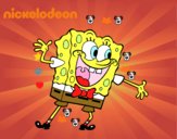 Bob Esponja saludando