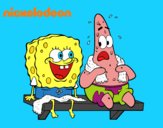 Bob Esponja y Patricio en bañador