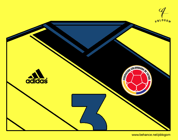 Camiseta del mundial de fútbol 2014 de Colombia