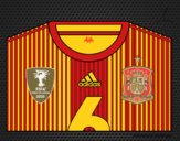 Camiseta del mundial de fútbol 2014 de España