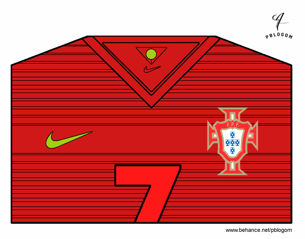 Camiseta del mundial de fútbol 2014 de Portugal