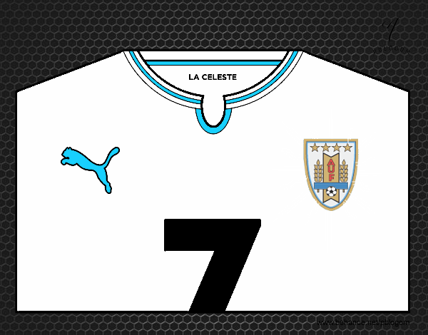 Camiseta del mundial de fútbol 2014 de Uruguay