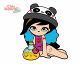 Dibujo Chica Kawaii pintado por Nicol10