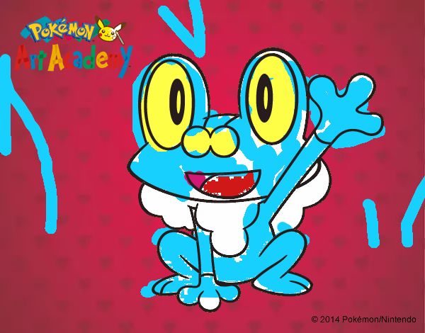 Froakie saludando