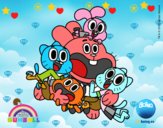 Gumball y amigos contentos