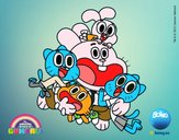 Gumball y amigos contentos