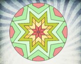 Dibujo Mandala mosaico estrella pintado por yoanna3012