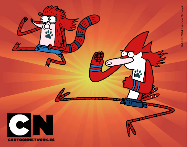 Mordecai y Rigby karatekas