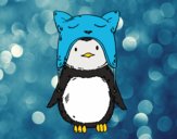 Pingüino con gorrito divertido