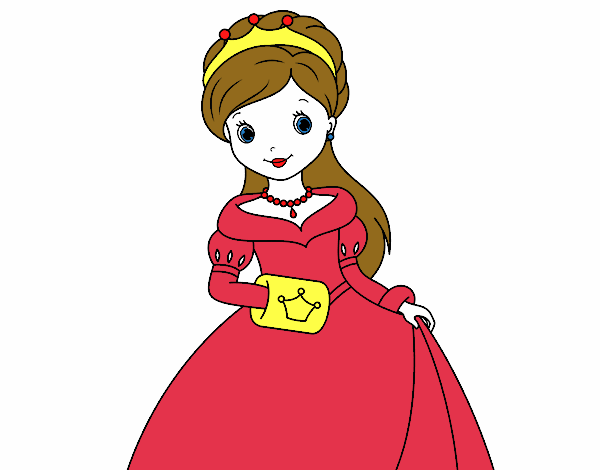 Dibujo Princesa de gala pintado por josephin