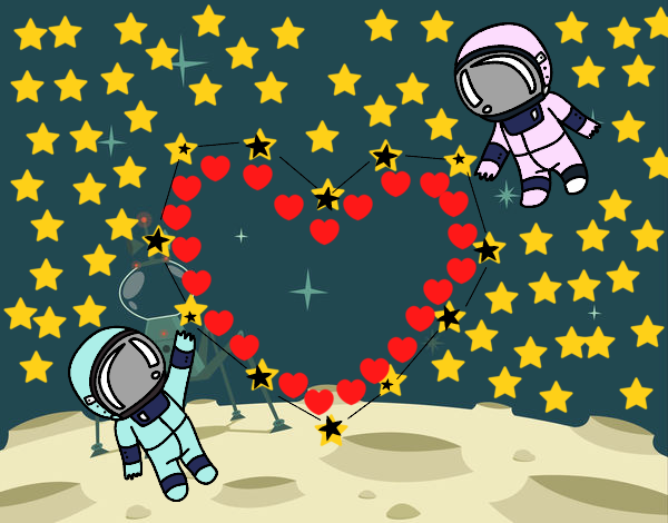 Dibujo Amor en el espacio pintado por stepha19