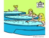 Barbie y sus amigas en el jacuzzi