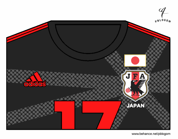 Camiseta del mundial de fútbol 2014 de Japón