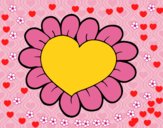 Dibujo Corazón flor pintado por stepha19