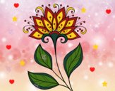Dibujo Flor decorativa pintado por linda423