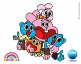 Gumball y amigos contentos