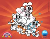 Gumball y amigos contentos