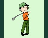Dibujo Jugador de golf pintado por mariacorte