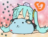 Miku con gatitos