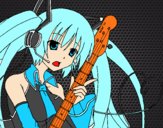 Miku con guitarra