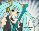 Miku con guitarra