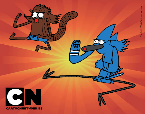 Mordecai y Rigby karatekas