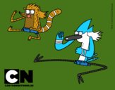 Mordecai y Rigby karatekas