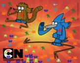 Mordecai y Rigby karatekas