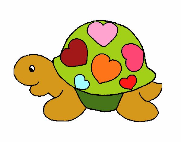 Tortuga con corazones