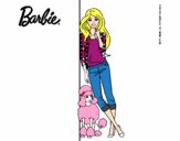 Barbie con cazadora de cuadros