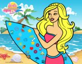 Barbie va a surfear