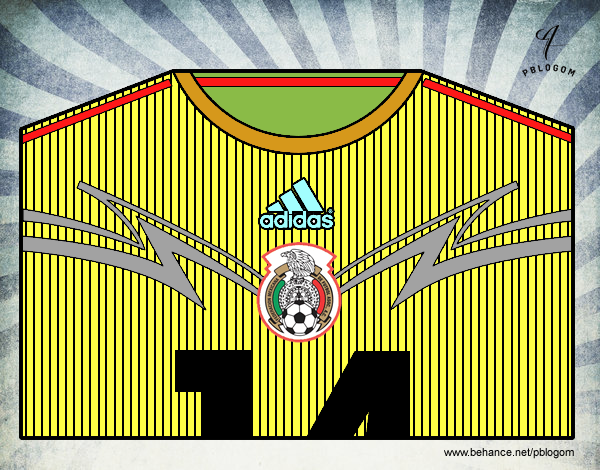 Camiseta del mundial de fútbol 2014 de México