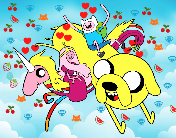 finn jake dulce prinsesa y arcoiris