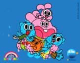 Gumball y amigos contentos