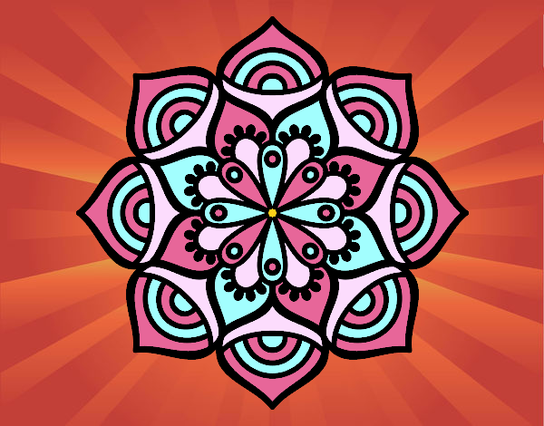 Dibujo Mandala crecimiento exponencial pintado por stepha19