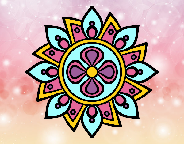 Dibujo Mandala flor sencilla pintado por stepha19