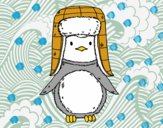 Pingüino con gorro