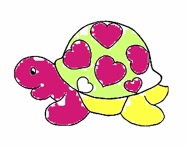 Tortuga con corazones