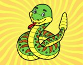 Una serpiente de cascabel