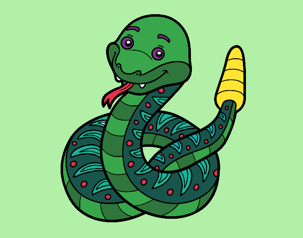 Una serpiente de cascabel