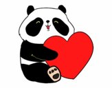 Dibujo Amor Panda pintado por sergioaaaa
